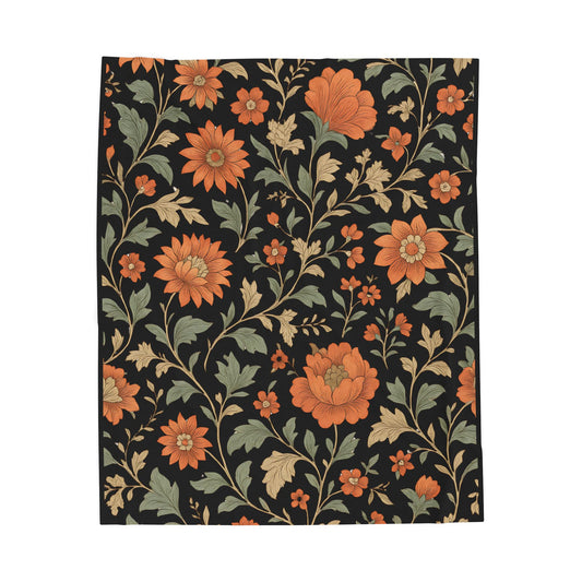 Floral Throw Blanket, Cottagecore Blanket, Botanical Tapestry, Aesthetic Blanket, Wildflower Decor, Cozy Garden Blanket, Soft Floral Throw