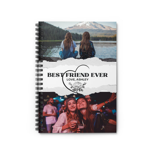 Best Friend Ever Spiral Notebook - Friendship Gift, Personalized Journal, Cute Stationery, Memory Keeper, Thoughtful Present
