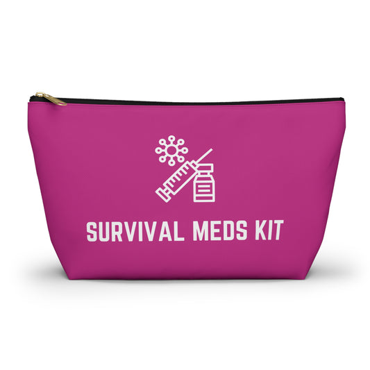 Personalized Survival Meds Kit Pouch for Emergency Medication Storage Travel Organizer for First Aid and Daily Health Essentials