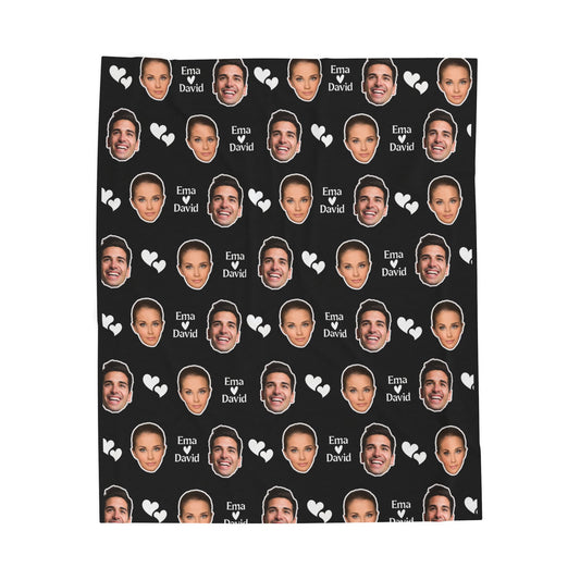 Personalized Face Blanket, Custom Photo Blanket, Faces on Blanket, Gift for Family, Custom Image Blanket, Graduation Gift, Cozy Throw