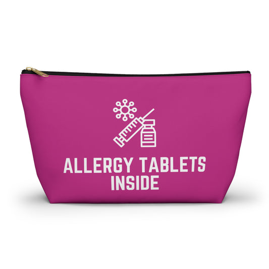 Personalized Allergy Tablets Inside Pouch for Medicine Storage Travel Organizer for Daily Allergy Relief and Emergency Essentials
