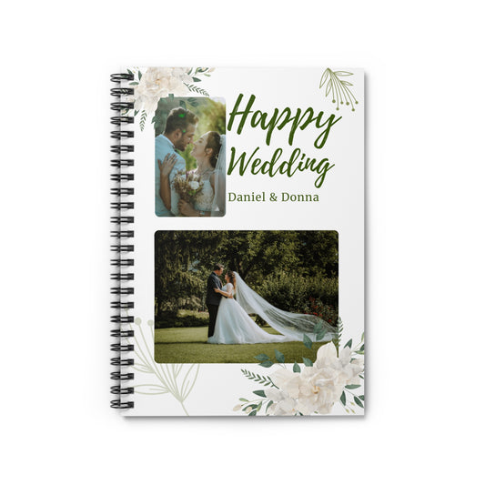 Personalized Wedding Journal Book, Custom Bride and Groom Notebook, Wedding Memory Book, Couple Gift, Name Diary, Engagement Gift