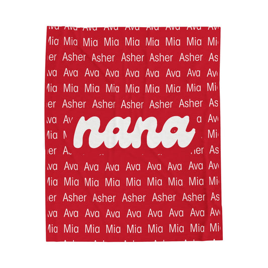Personalized Nana Blanket, Custom Name Blanket, Gift for Nana, Grandma Gift, Cozy Throw Blanket, Birthday Gift, Mothers Day Gift