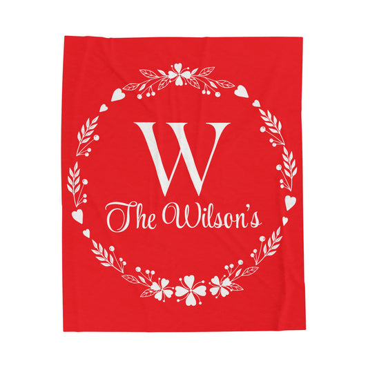 Custom Family Name Blanket, Last Name Blanket, Initials Blanket, Wedding Gift, Anniversary Gift, Housewarming Gift, Gift for Family