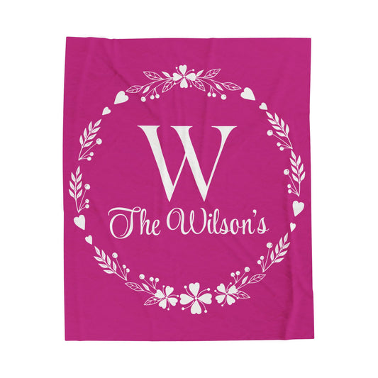 Custom Family Name Blanket, Last Name Blanket, Initials Blanket, Wedding Gift, Anniversary Gift, Housewarming Gift, Gift for Family