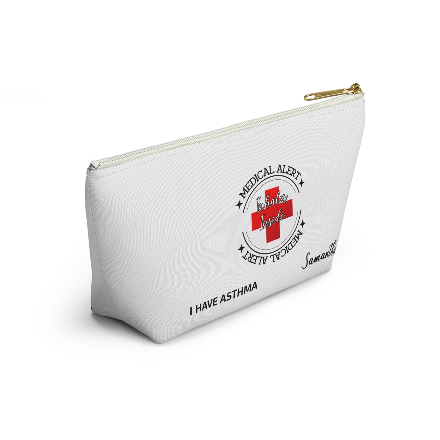 Personalized Medical Alert Inhaler Pouch for Samantha with Asthma