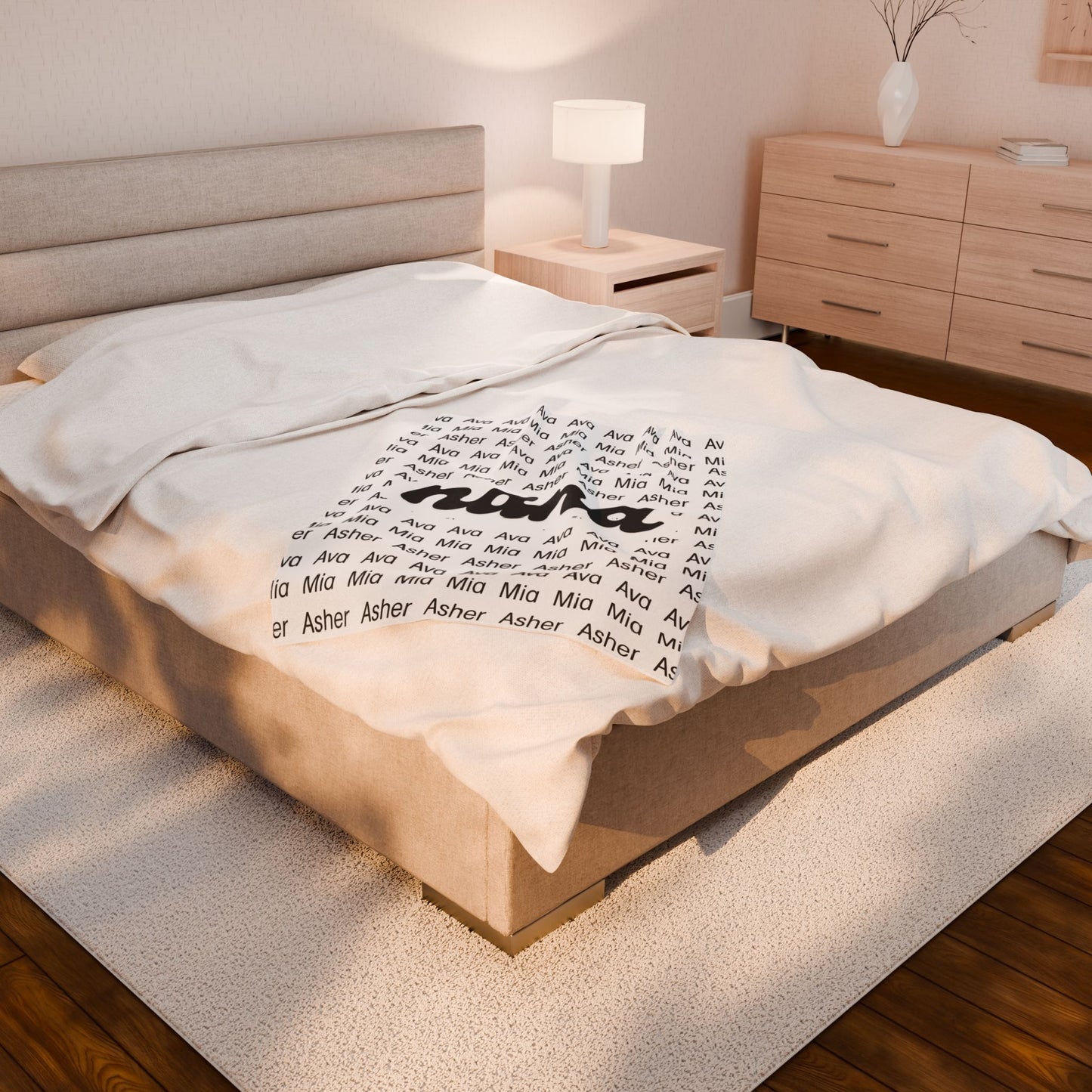 Personalized Nana Blanket, Custom Name Blanket, Gift for Nana, Grandma Gift, Cozy Throw Blanket, Birthday Gift, Mothers Day Gift