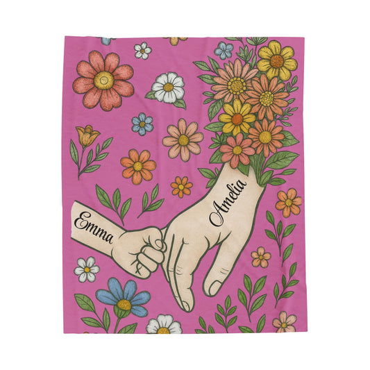 Couple Blanket, Personalized Name Blanket, Custom Love Blanket, Anniversary Gift, Wedding Gift, Romantic Blanket, Gift for Him Her