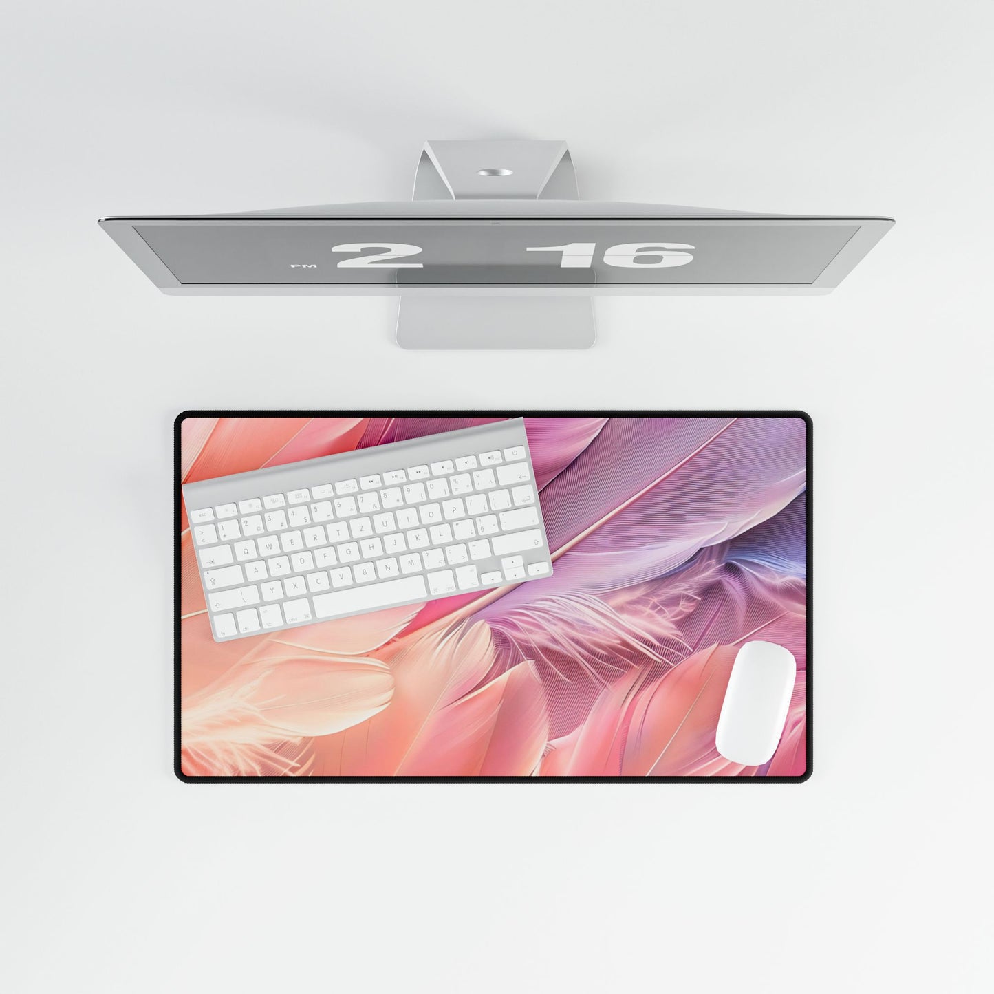 Elegant Feather Desk Mat | Stylish Office Decor, Gaming Accessory, Gift for Students, Modern Workspace Decor