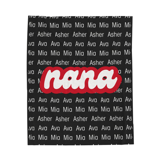 Personalized Nana Blanket, Custom Name Blanket, Gift for Nana, Grandma Gift, Cozy Throw Blanket, Birthday Gift, Mothers Day Gift