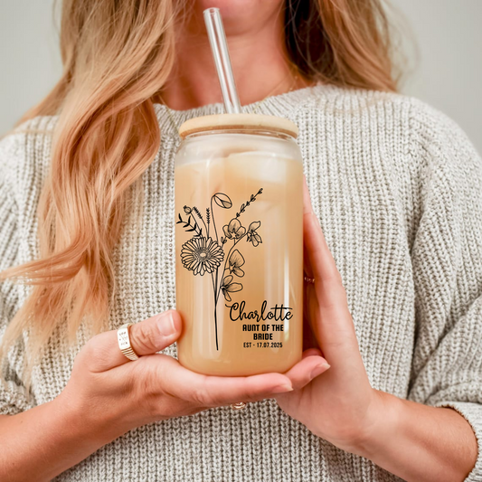 Aunt of the Groom Sipper, Groom Aunt Gift, Wedding Gift for Aunt, Personalized Wedding Sipper, Custom Bridal Party Sipper, Keepsake Cup 16oz