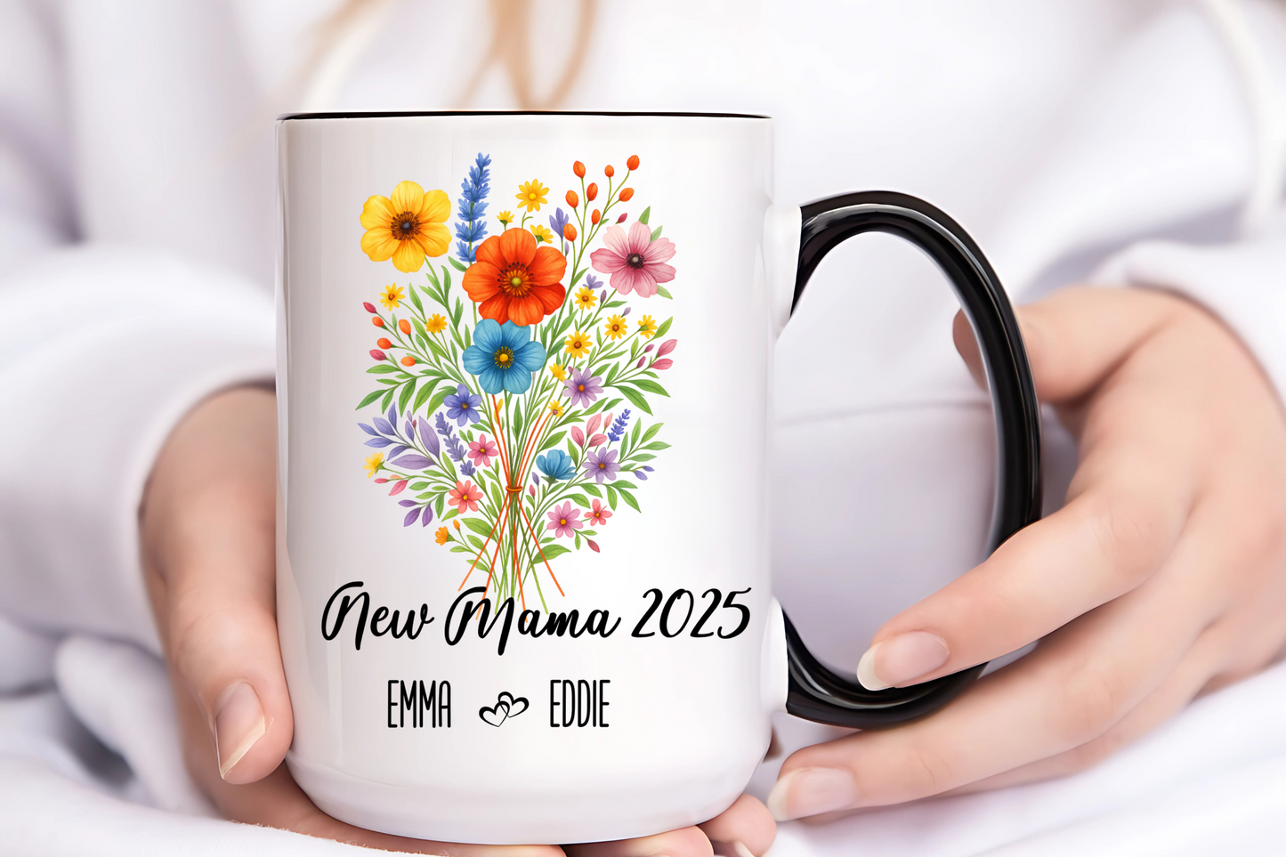 New Mama 2025 Mug 11oz 15oz Personalized Coffee Cup Gift for New Mom First Mothers Day Baby Shower Present for Her Custom Ceramic Mug