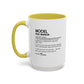 Model Dictionary Mug, Funny Pose Warrior Mug Gift, Personalized Runway Star Coffee Cup, Colorful Mugs (11oz, 15oz)