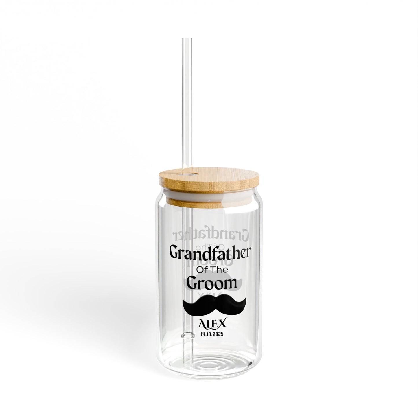 Grandfather of the Groom Sipper, Personalized Wedding Gift, Custom Grandpa Sipper, Groom Grandfather Gift, Wedding Keepsake, 16oz Cup