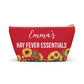 Hay Fever Essentials Pouch Allergy Meds Storage Bag for Tablets Tissues Nasal Spray Personalized Travel Case for Seasonal Allergies