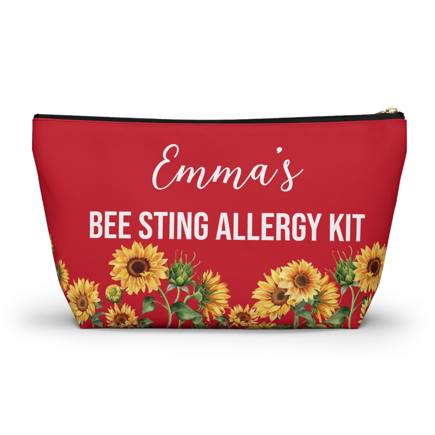 Bee Sting Allergy Kit Medical Alert Pouch Personalized EpiPen Storage Bag for Severe Insect Allergies Travel and Daily Use