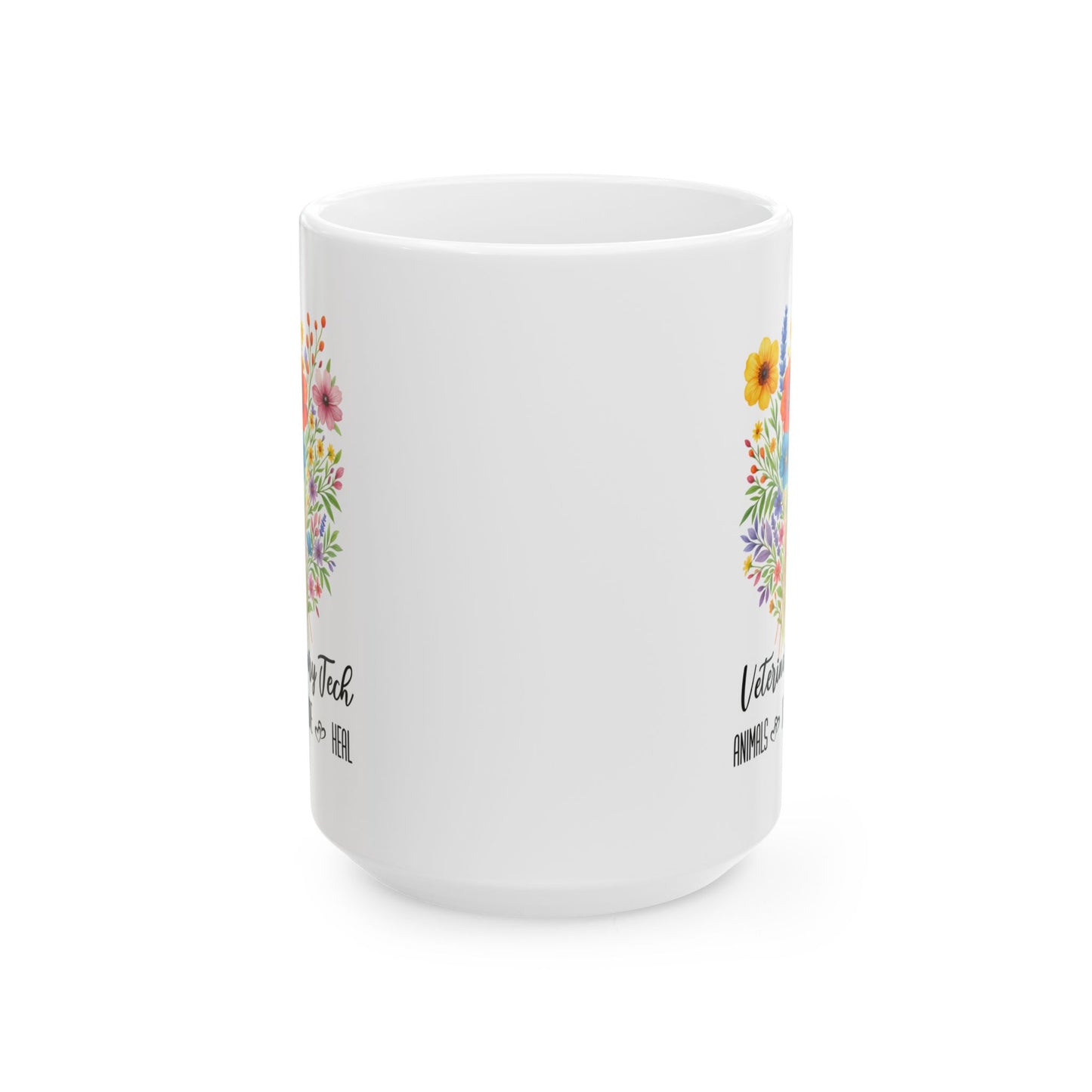 Vet Tech Mug 11oz 15oz Veterinary Technician Appreciation Gift Personalized Ceramic Coffee Cup for Animal Lover or Clinic Staff