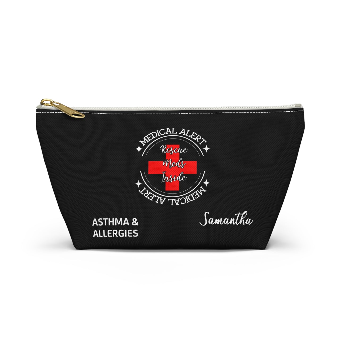 Personalized Medical Alert Rescue Meds Pouch for Asthma and Allergies Samantha Emergency Inhaler and EpiPen Organizer Bag