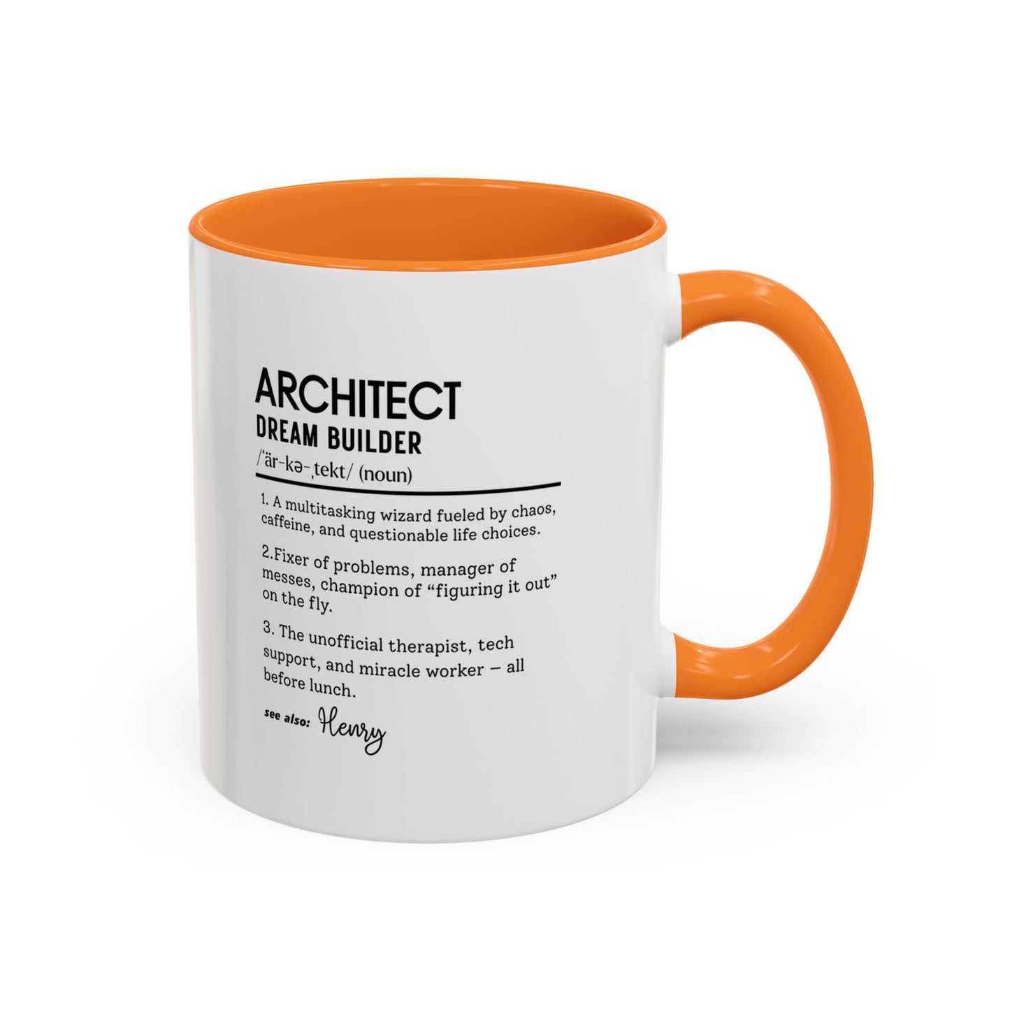 Architect Mug, Funny Architect Gift, Dream Builder Mug, Personalized Coffee Cup, Construction Humor Mug, Architect Office Cup