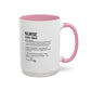 Funny Nurse Mug, Custom Nurse Definition Gift, Personalized Coffee Cup for RN, ICU Nurse Gift, Nursing School Humor
