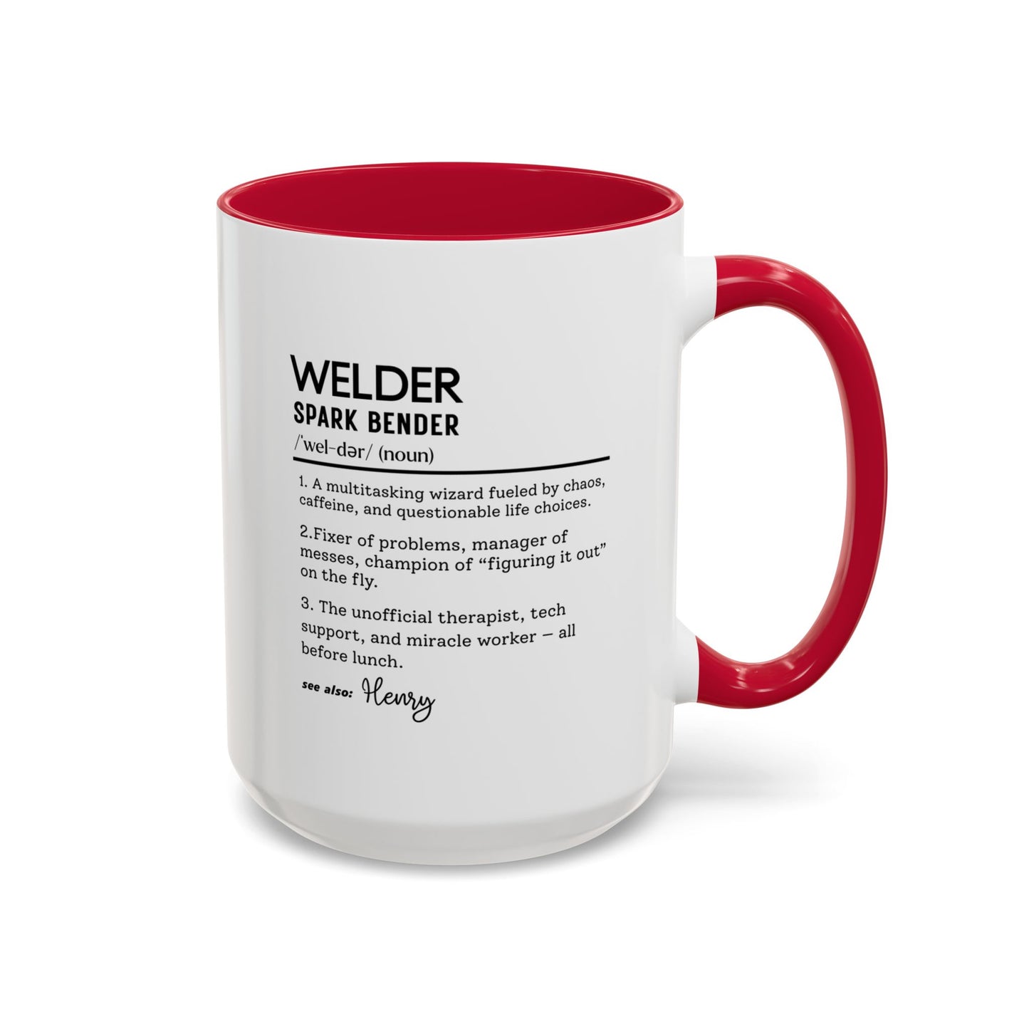 Custom Welder Mug, Spark Bender Dictionary Mug, Funny Welding Gift, Personalized Coffee Cup for Welders, Colorful Mugs 11oz 15oz