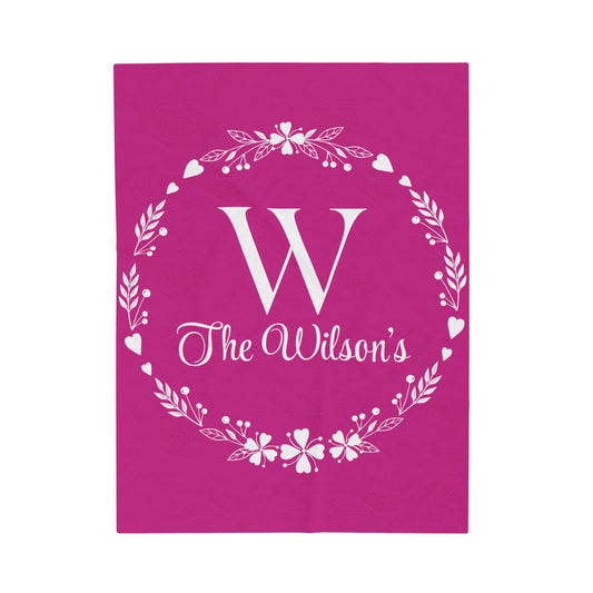 Custom Family Name Blanket, Last Name Blanket, Initials Blanket, Wedding Gift, Anniversary Gift, Housewarming Gift, Gift for Family