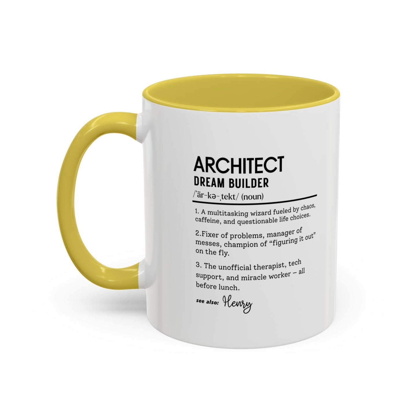Architect Mug, Funny Architect Gift, Dream Builder Mug, Personalized Coffee Cup, Construction Humor Mug, Architect Office Cup