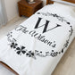 Custom Family Name Blanket, Last Name Blanket, Initials Blanket, Wedding Gift, Anniversary Gift, Housewarming Gift, Gift for Family
