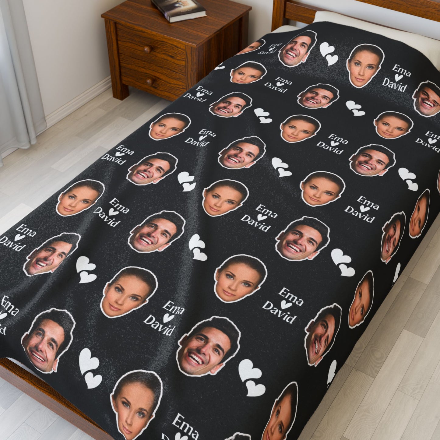 Personalized Face Blanket, Custom Photo Blanket, Faces on Blanket, Gift for Family, Custom Image Blanket, Graduation Gift, Cozy Throw