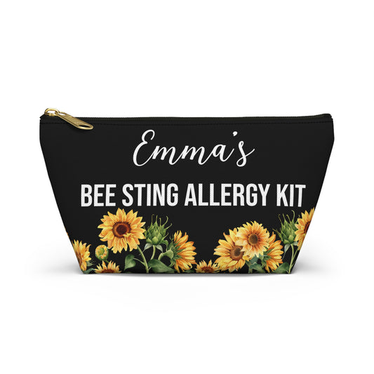 Personalized Bee Sting Allergy Kit with Epipen Storage for Emergency Use Portable Medical Alert Pouch for Kids and Adults Travel Friendly