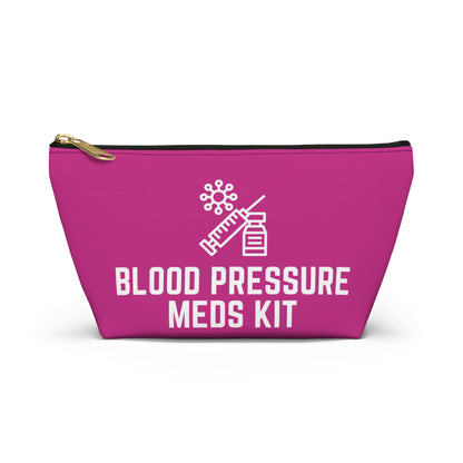 Personalized Blood Pressure Meds Kit Pouch for Daily Medication Storage Travel Organizer for Hypertension and Health Essentials