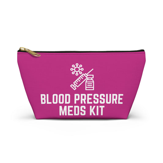Personalized Blood Pressure Meds Kit Pouch for Daily Medication Storage Travel Organizer for Hypertension and Health Essentials
