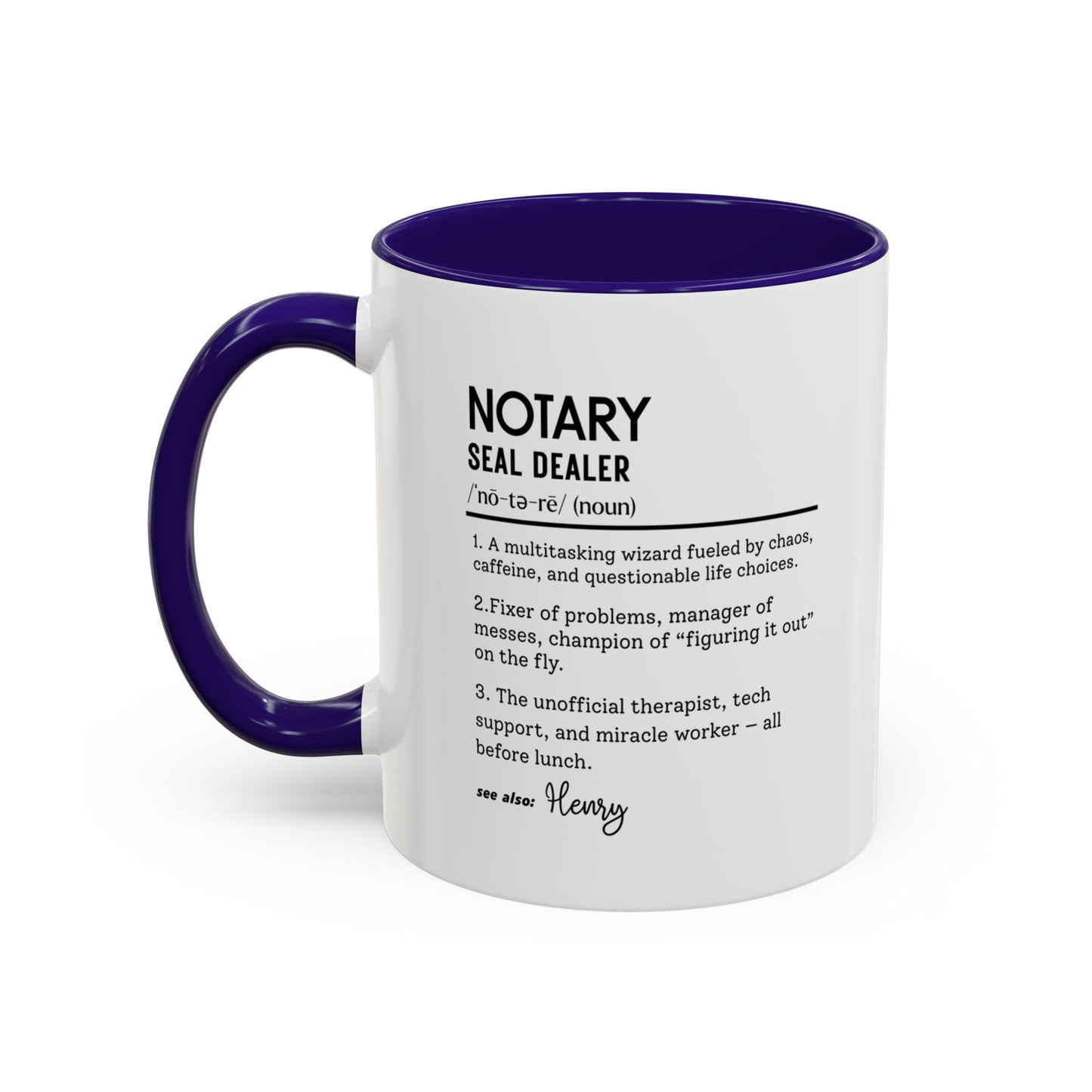 Custom Notary Mug, Funny Legal Gift, Notary Definition Mug, Personalized Office Coffee Cup, Colorful Mugs (11oz, 15oz), Law Office Mug