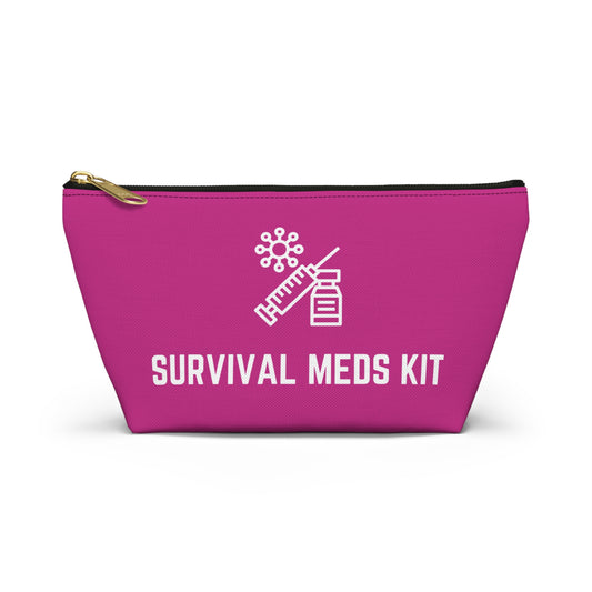 Personalized Survival Meds Kit Pouch for Emergency Medication Storage Travel Organizer for First Aid and Daily Health Essentials