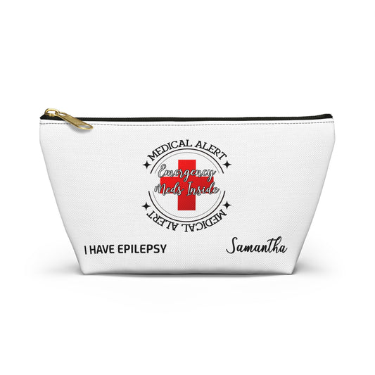 Personalized Medical Alert Epilepsy Emergency Meds Accessory Pouch for Samantha