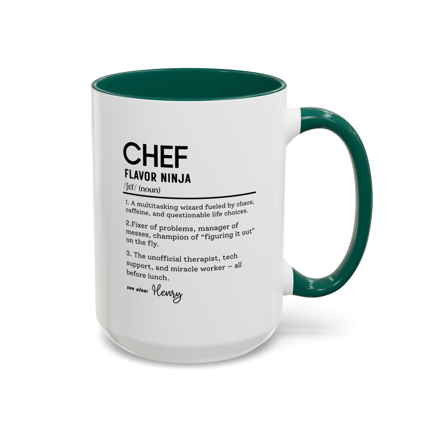 Funny Chef Mug, Custom Culinary Gift, Personalized Cooking Mug, Kitchen Humor Cup, Foodie Definition Mug, Colorful Mugs (11oz, 15oz)