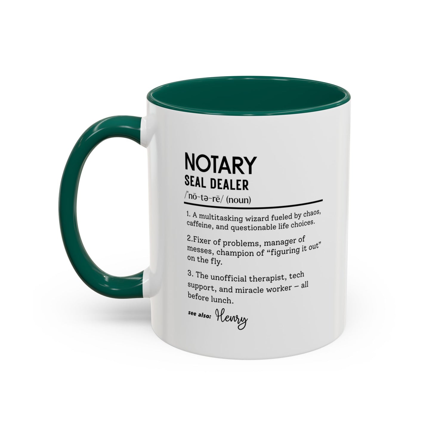 Custom Notary Mug, Funny Legal Gift, Notary Definition Mug, Personalized Office Coffee Cup, Colorful Mugs (11oz, 15oz), Law Office Mug