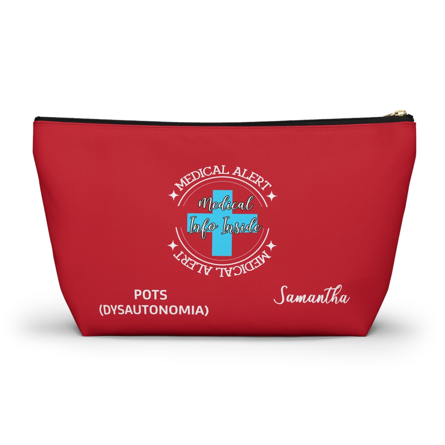 Personalized Medical Alert POTS Dysautonomia Medical Info Pouch Samantha Emergency Medical Information Storage Travel Ready