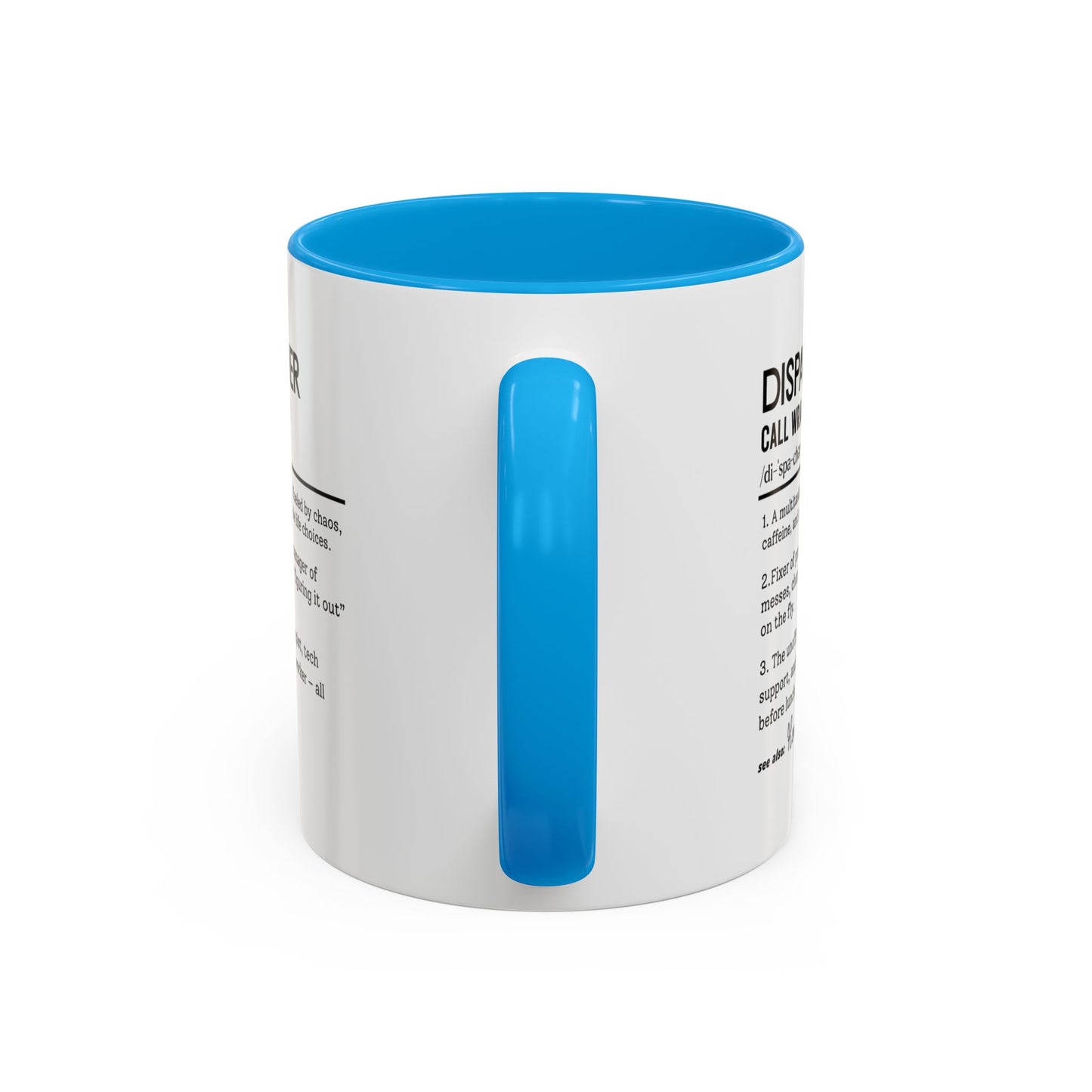 Dispatcher Dictionary Mug, Funny Call Wrangler Coffee Cup, Personalized Gift for Dispatch Pros, Colorful Mugs 11oz 15oz