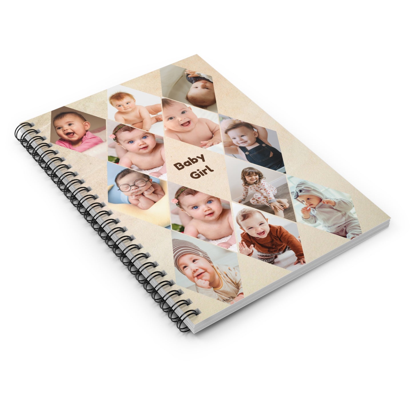 Personalized Baby Photos Journal Book, Custom Baby Memory Notebook, Photo Keepsake for Newborn, Baby Shower Gift, Name Baby Scrapbook