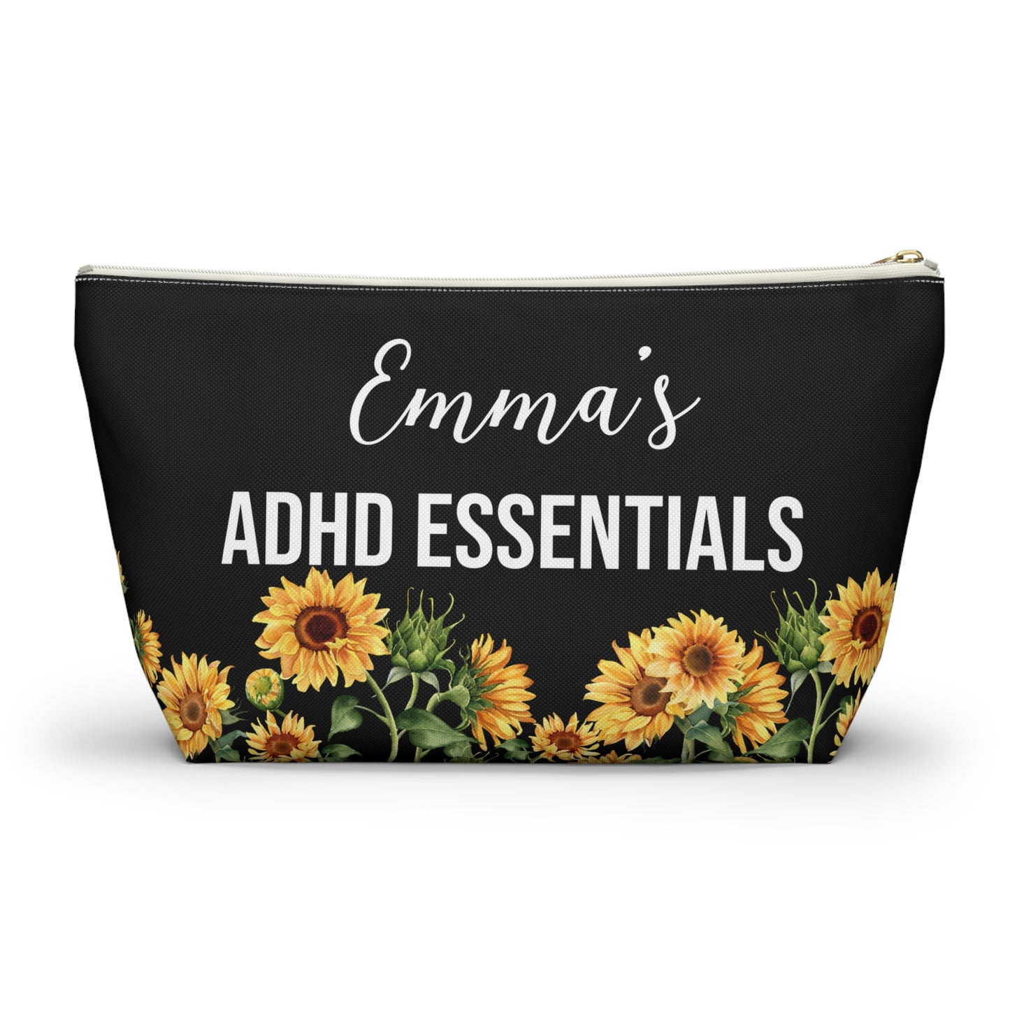 Personalized ADHD Essentials Pouch for  Daily Medication Organizer Focus Support Bag Medical Travel Storage for Kids or Adults