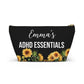Personalized ADHD Essentials Pouch for  Daily Medication Organizer Focus Support Bag Medical Travel Storage for Kids or Adults