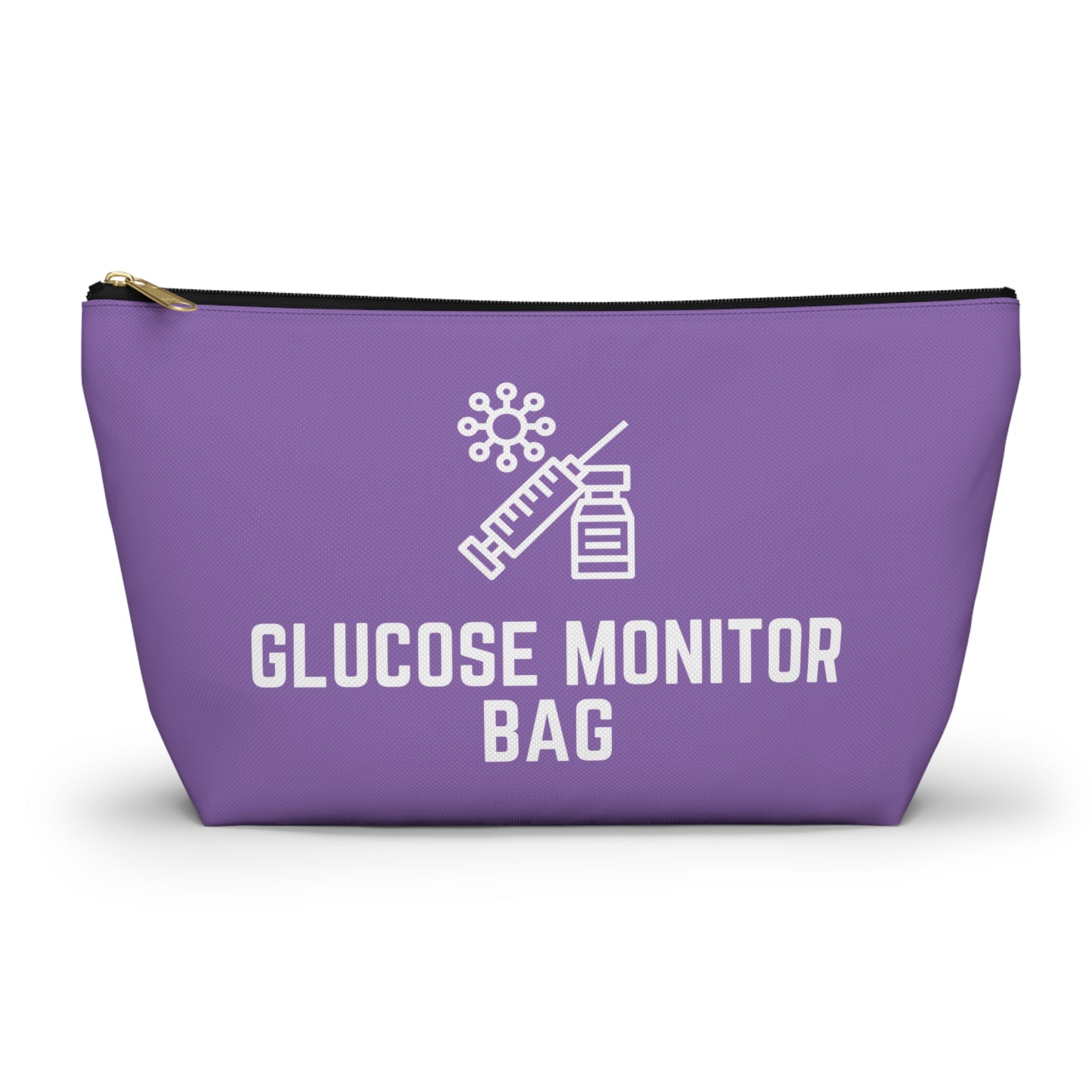 Personalized Glucose Monitor Bag for Diabetes Testing Kit Storage Travel Organizer for Glucometer Strips Lancets and Supplies