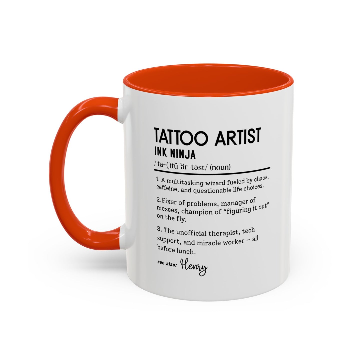 Custom Tattoo Artist Mug, Funny Ink Gift, Tattoo Definition Mug, Personalized Artist Mug, Colorful Mugs (11oz, 15oz)