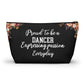 Dancer Essentials Pouch Dance Bag Organizer For Ballet Jazz Tap Hip Hop Dancers Gift For Dance Lover Studio Makeup Pouch Travel Case