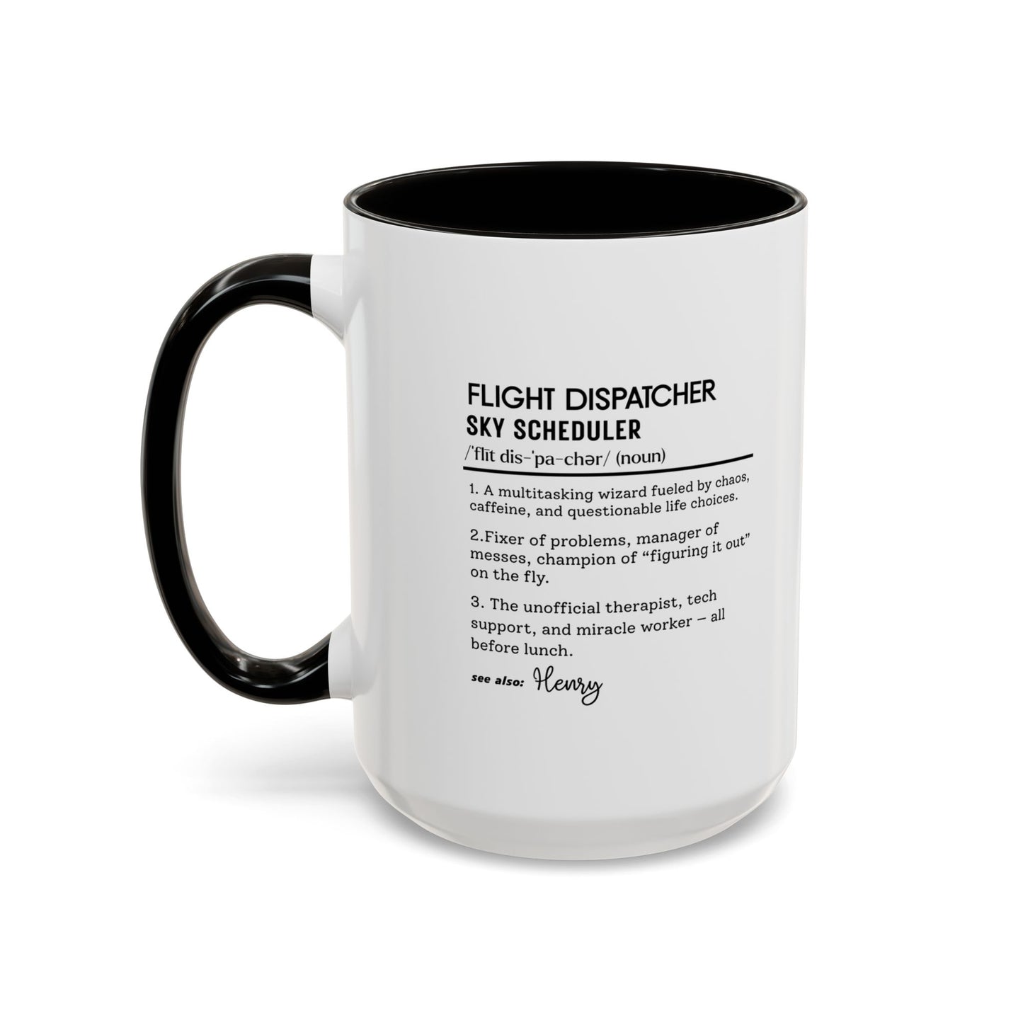 Custom Flight Dispatcher Mug, Funny Aviation Gift, Dispatcher Dictionary Mug, Personalized Pilot Mug, Airport Crew Coffee Cup