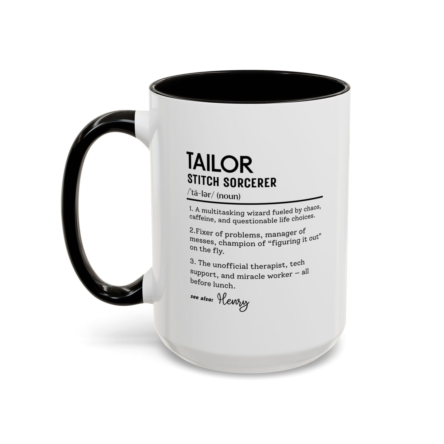 Tailor Mug, Stitch Sorcerer Gift, Sewing Lover Coffee Mug, Seamstress Appreciation Gift, Colorful Mugs (11oz, 15oz)