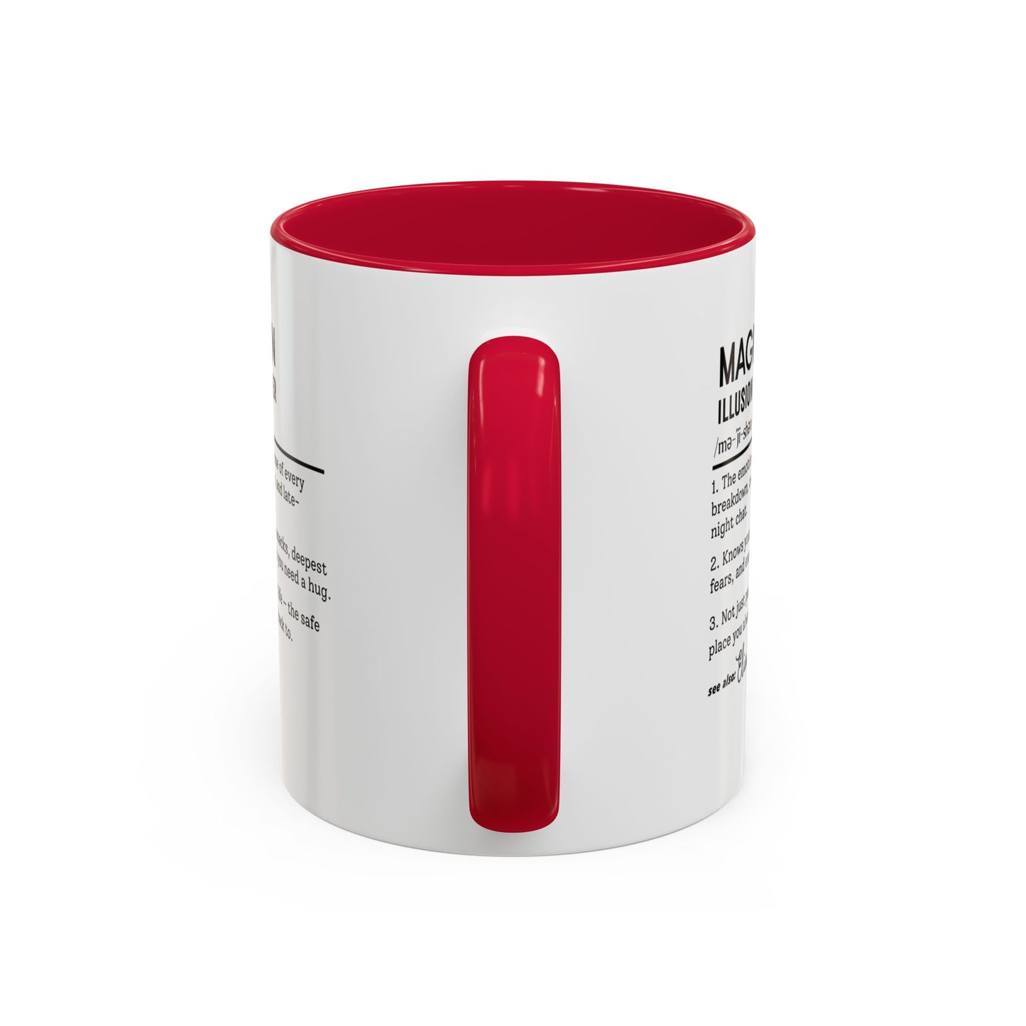 Custom Magician Dictionary Mug, Funny Illusion Hustler Gift Mug, Personalized Magic Performer Cup, Colorful Mugs (11oz, 15oz)