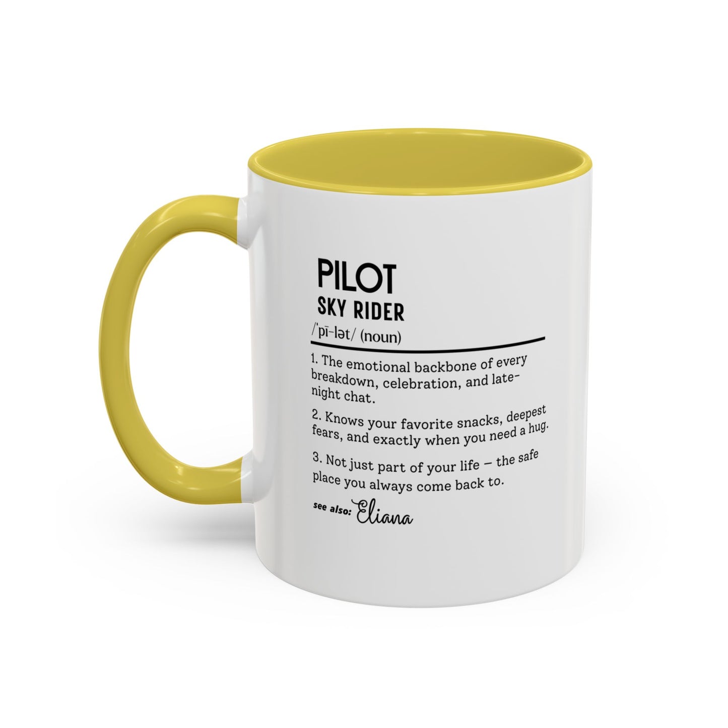 Aviation Pilot Dictionary Mug, Funny Sky Rider Gift, Personalized Coffee Cup, Colorful Mugs (11oz, 15oz), Aviation Gifts for Pilots,