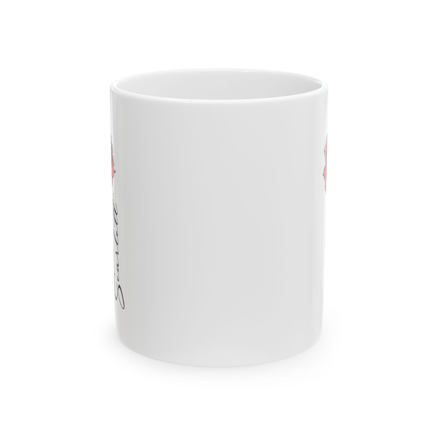 January Birth Flower Carnation Mug 11oz 15oz Personalized Floral Coffee Cup Birthday Gift for Her Ceramic Flower Name Custom Mug